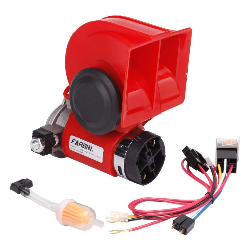 FARBIN Train Horn for Truck 12v 150db Loud Car Horn Snail Air Horn with Air Pump for truck car boat van lorry SUV RV motorcycle off road - Image 1