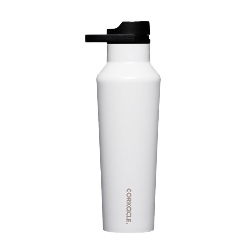 CORKCICLE Corkcicle Sport Canteen Insulated Tumbler  Gloss White  20 oz - Reusable Water Bottle Keeps Beverages Cold for 25 Hours & Hot 12 Hours - Cupholder Friendly Tumbler with Screw-On Cap - Image 1