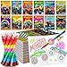 BenLouis 12 Monster Truck Mini Coloring Books Kids with 12 Stacking Crayons Car wheels Party Favors Small Activity Books Bulk for Kids Monster Truck Party Gift Goodie Bag Stuffers - Image 2