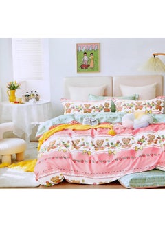 Harbell Home Harbell Home 150 GSM Glace Cotton Kids Single Bed 250 TC Reversible Comforter AC Blanket Quilt Duvet All Seasons Lightweight Bedding Set with Cute Patterns Design8 