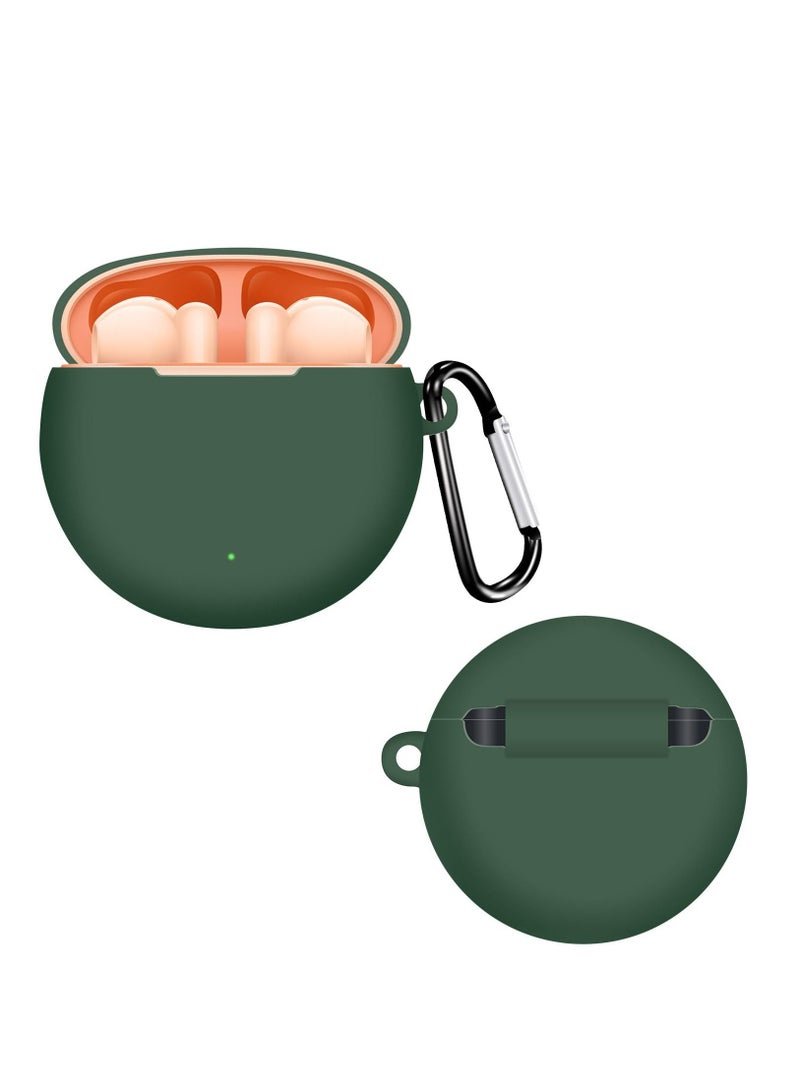 Silicone Case Compatible With Honor Earbuds X5 - Protective Cover for Headphones -Dark Green - Image 1