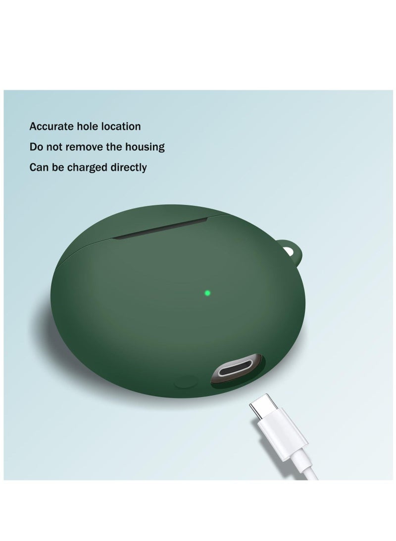 Silicone Case Compatible With Honor Earbuds X5 - Protective Cover for Headphones -Dark Green - Image 2