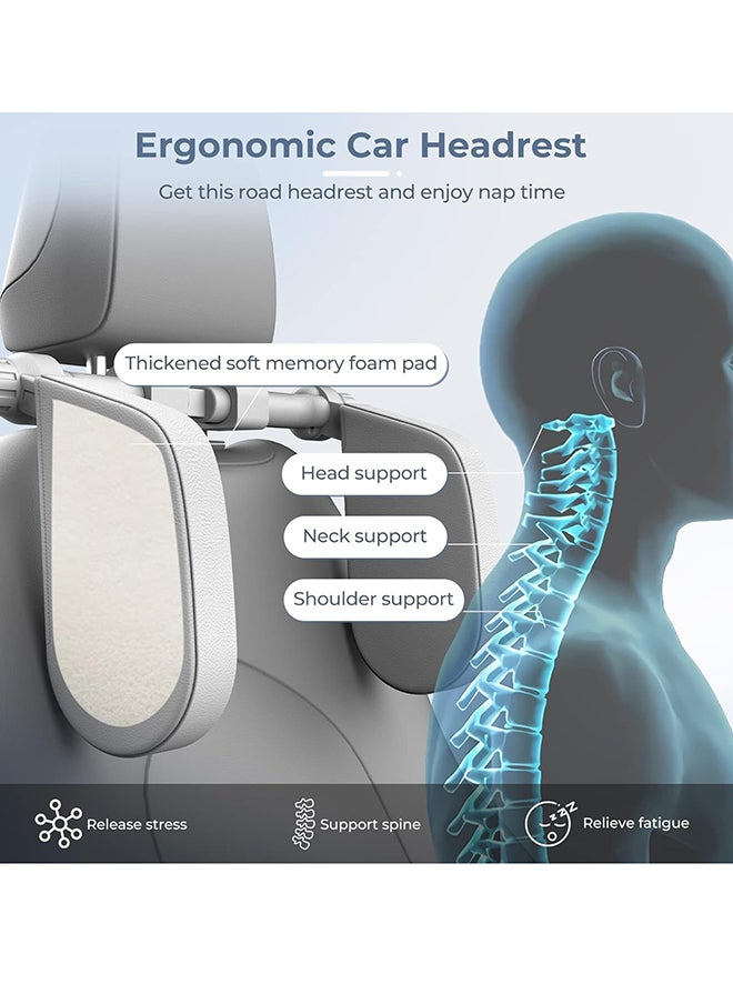 Hihonor Car Headrest Pillow, Car Neck Pillow Head Pillow, Car Sleeping Travel Pillow, Car Neck Head Shoulder Sleep Cushion Car Side Pillow for Kids Adults Elders  - Image 5