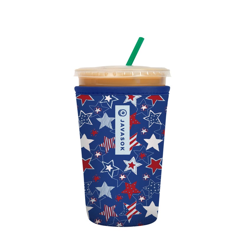 Sok It Java Sok Iced Coffee & Cold Soda Insulated Neoprene Cup Sleeve (Star-Spangled  Medium: 22-28oz) - Image 1