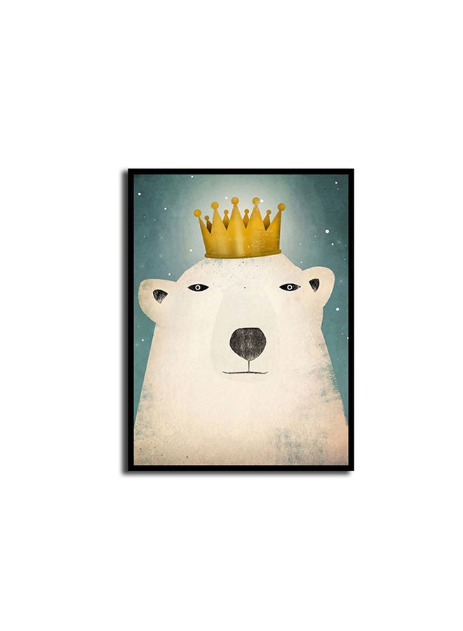 NIBEMINENT King Polar Bear Pattern Painting Multicolour 45.7x45.7x3centimeter