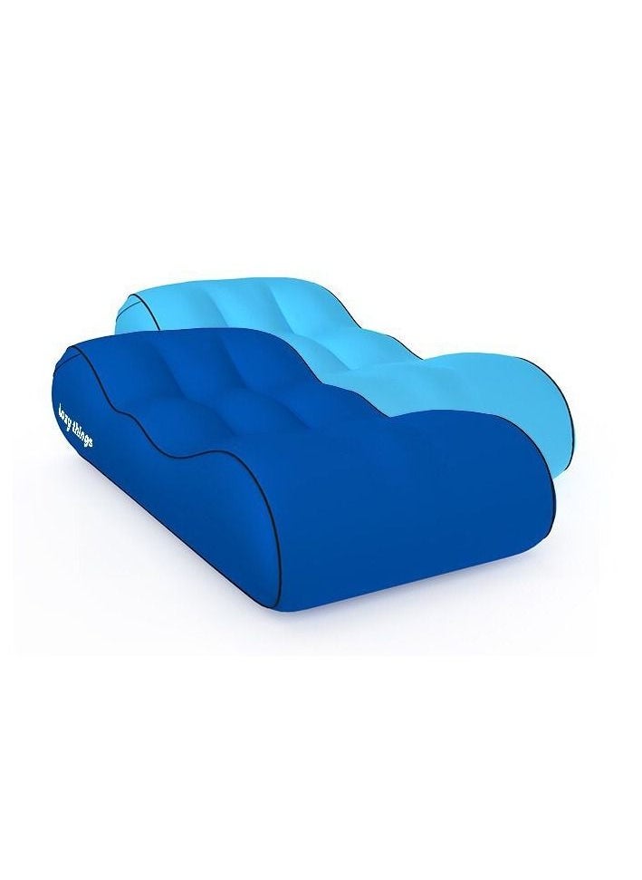 XiuWoo - Lazy Things Sofa Fast Inflatable Air Sleeping Bag Dark Blue - Image 1