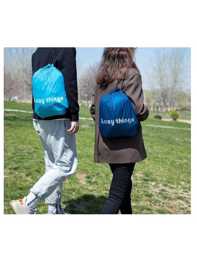XiuWoo - Lazy Things Sofa Fast Inflatable Air Sleeping Bag Dark Blue - Image 1
