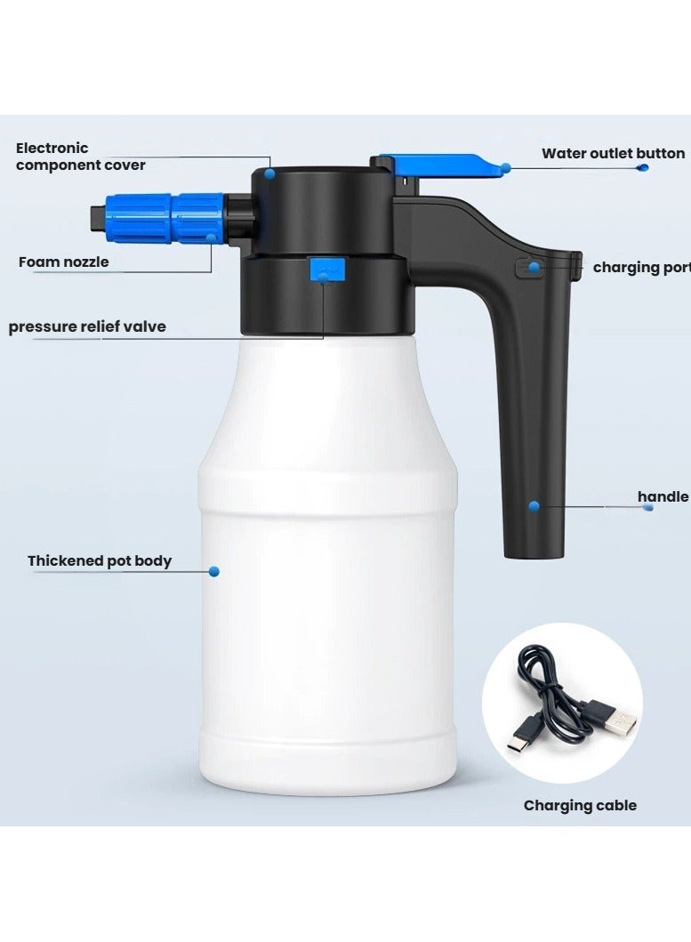 general Electric car wash dedicated foam sprayer wireless rechargeable pressurized water spray bottle garden watering and spraying nozzle - Image 2