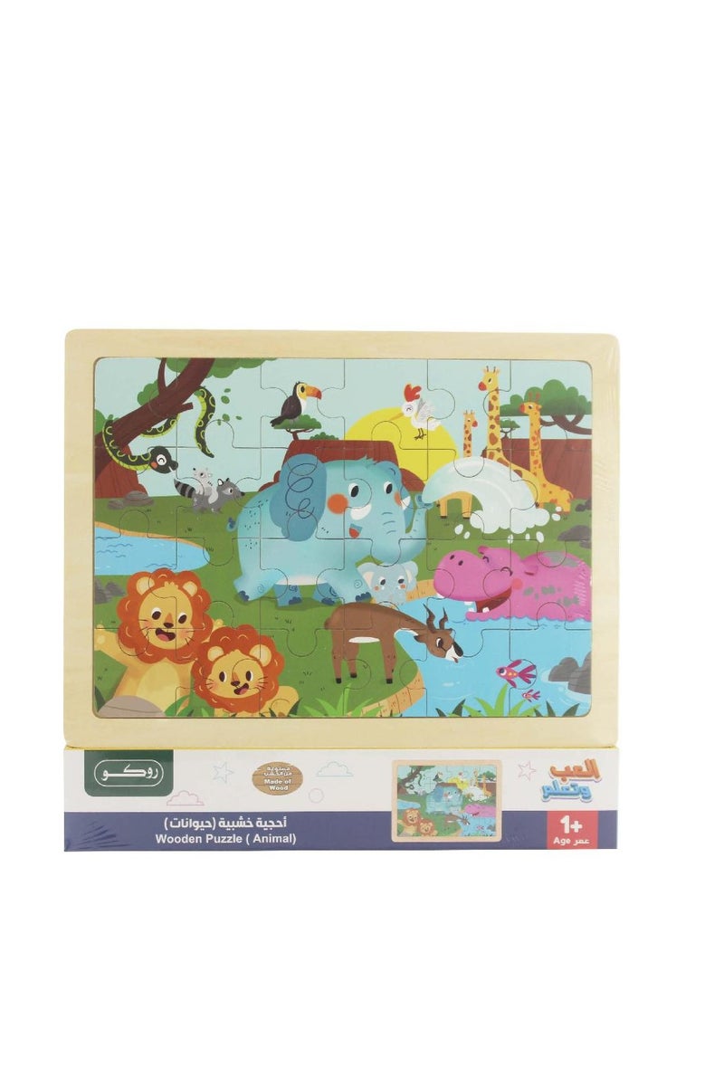 ROCO Wooden Puzzle Animal Picture Puzzle 25 Pieces