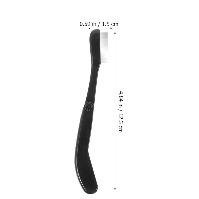 2pcs Metal Eyelash Comb and Eyebrow Brush Set, Reusable Lash Separator with Foldable Design for Women’s Makeup and Eyebrow Grooming Tools - Image 2