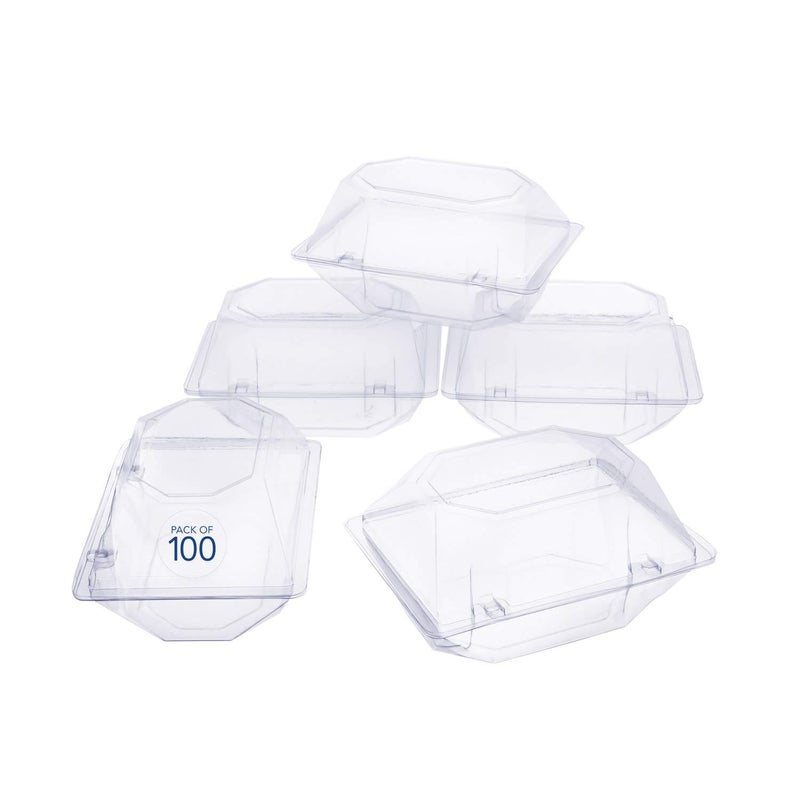 Royal Imports Royal Imports Clear Plastic Flower Box for Corsage Boutonniere Rose Orchid Prom Wedding Craft Container 6x5x4100 Pack 