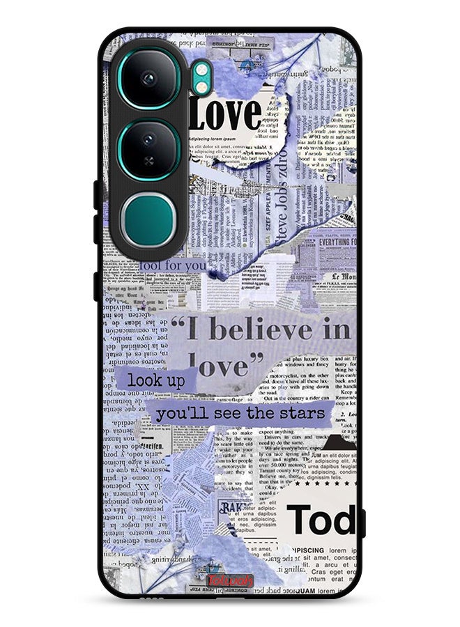Tolwak vivo Y300 5G Protective Case Cover Newspaper Pieces - Image 1