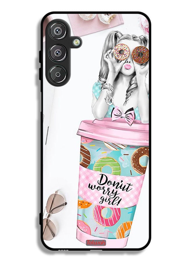 Tolwak Samsung Galaxy F36 Protective Case Cover Donut Worry Girl - Image 1