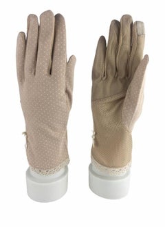 SFMW Pair Women Sun Protective UV Protection Summer Sunblock Touchscreen Gloves for Driving Riding  - Image 3