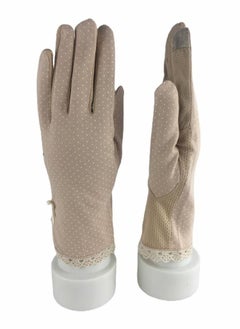 SFMW Pair Women Sun Protective UV Protection Summer Sunblock Touchscreen Gloves for Driving Riding  - Image 2