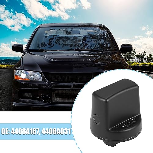 X AUTOHAUX Keyless Ignition Start Switch Knob Cap and Insert for Mitsubishi Lancer 2008-2017 4408A167 4408A031 Black - Image 2