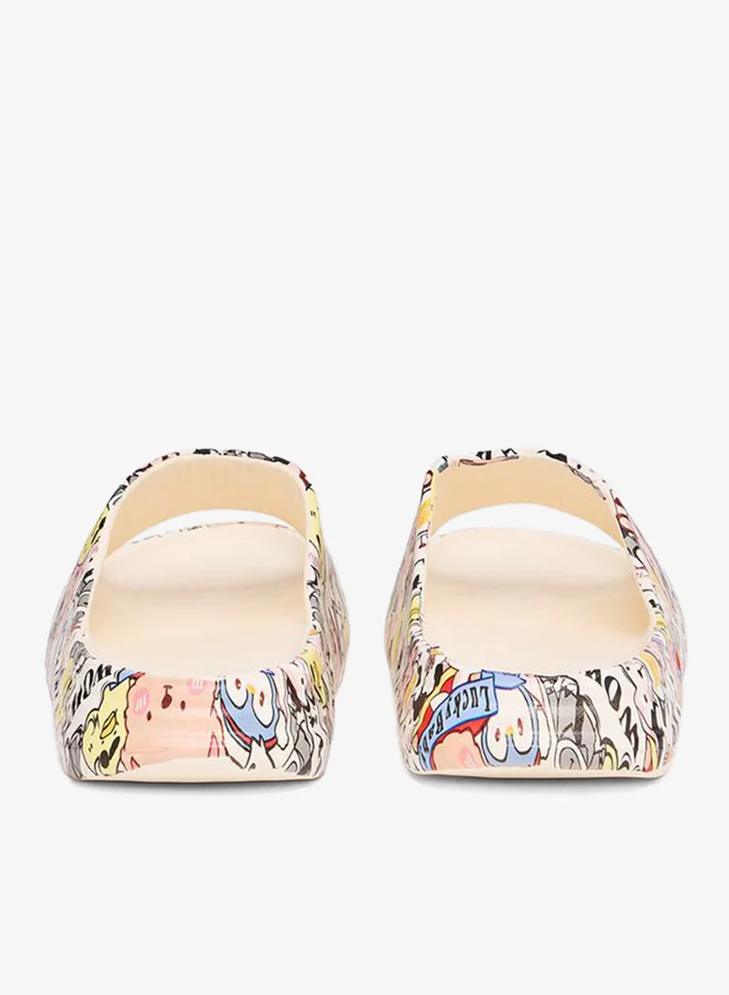 Styli  Bear Print Slides for Women | Best Price UAE