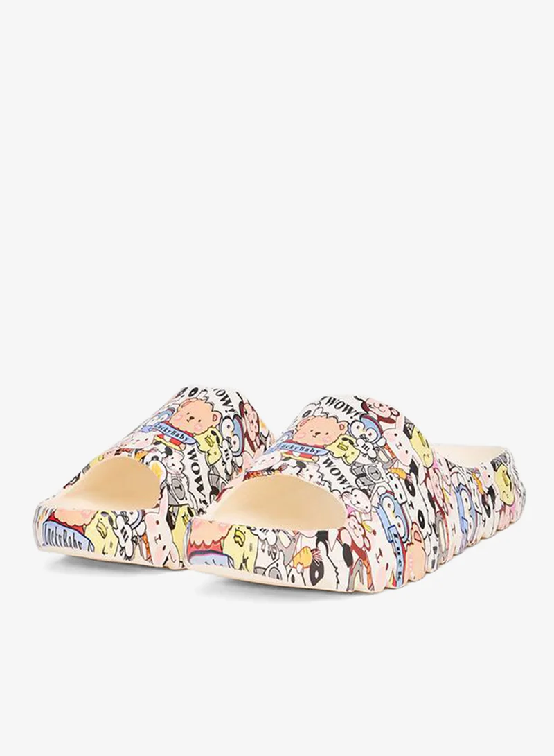 Styli  Bear Print Slides for Women | Best Price UAE