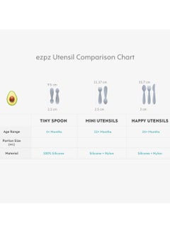 ezpz Happy Utensils - 100% Bpa Free Fork, Spoon & Knife For Toddlers + Preschoolers + Self-Feeding- 24 Months+ - Olive  - Image 5