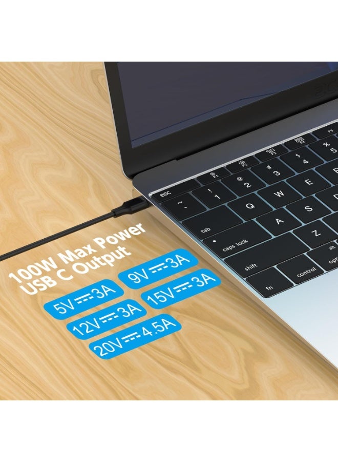 100W USB-C Laptop Charger, Type-C Universal Power Adapter Compatible with MacBook Pro/Air, Lenovo, HP, Huawei, Xiaomi, Dell, ASUS, Acer, Chromebook - Image 3