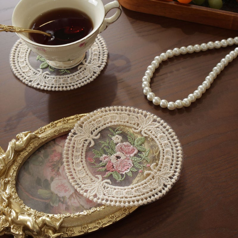 French Embroidery Lace Coaster - Image 1