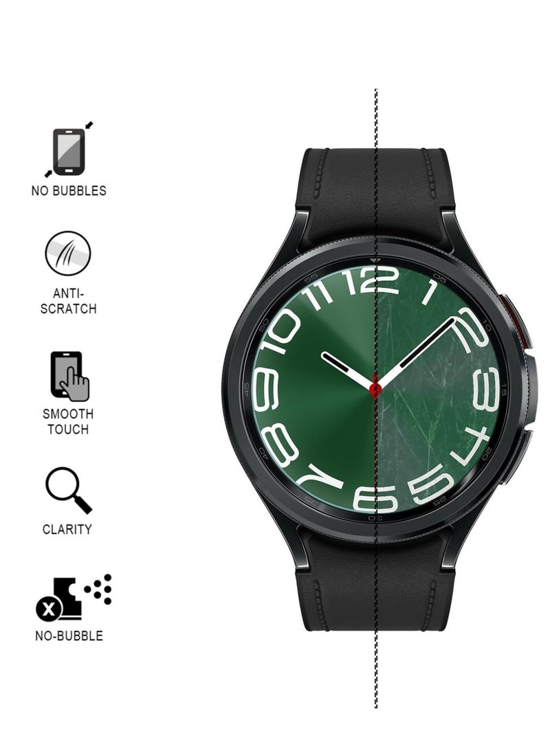 HEXABEX AntiScratch Tempered Glass For Samsung Galaxy Watch 6 Classic  43Mm Screen Protector Protective Glass Films  - Image 4