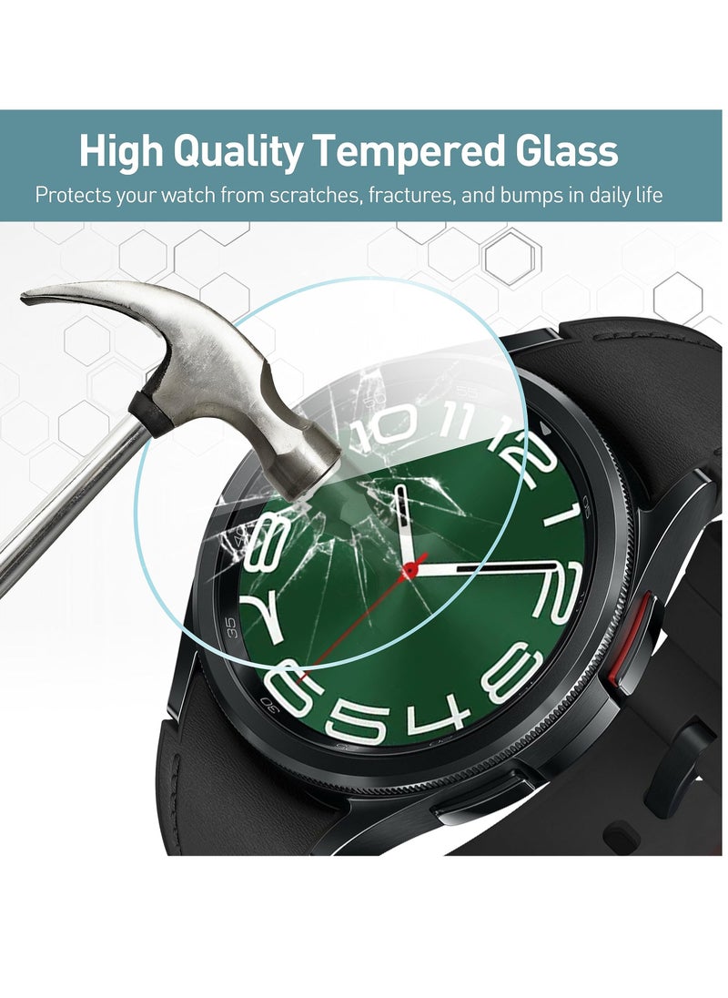HEXABEX AntiScratch Tempered Glass For Samsung Galaxy Watch 6 Classic  43Mm Screen Protector Protective Glass Films  - Image 2