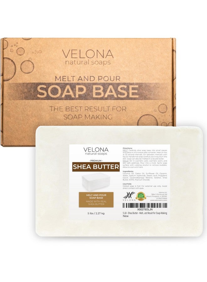 velona 5 LB - Shea Butter - Melt and Pour Soap Base SLS/SLES free | Natural Bars for The Best Result for Soap-Making - Image 1