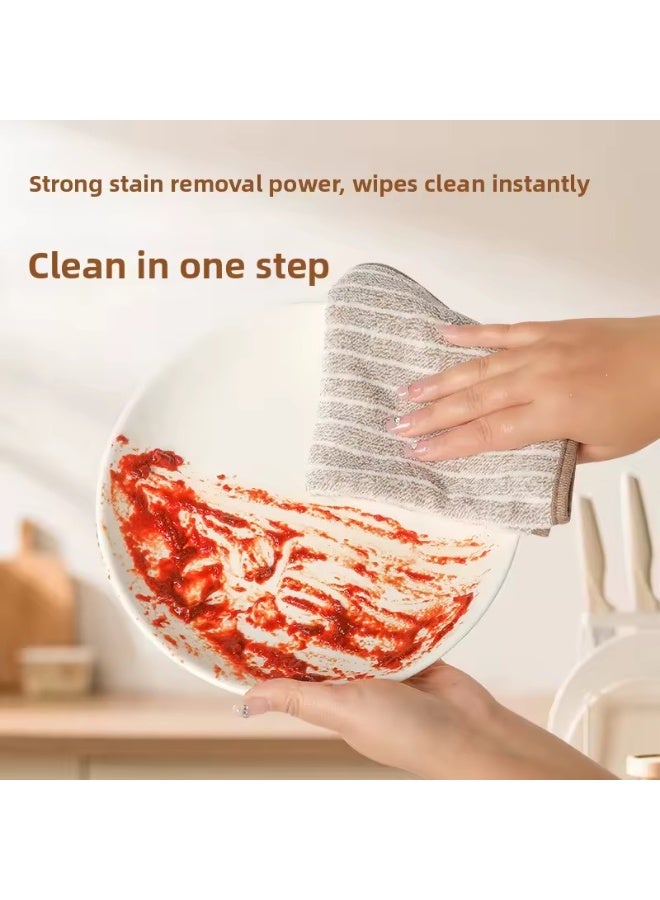 25*25cm No-Shed Dish Cloths, Quick-Dry Absorbent Kitchen Towels with Hanging Loop, Reusable Easy-Clean Cleaning Rags for Dishes & Countertops - Image 2