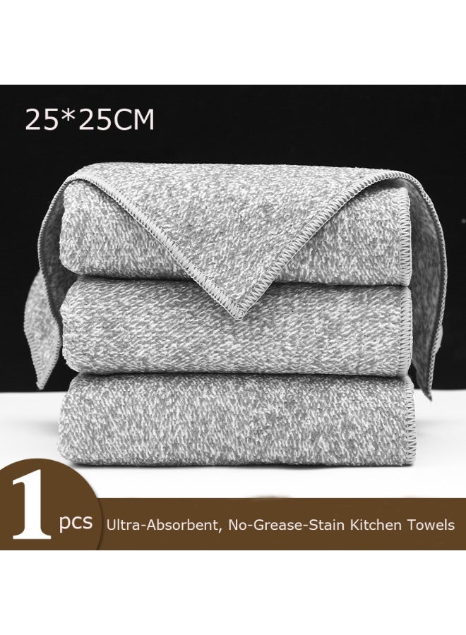 25*25cm No-Shed Dish Cloths, Quick-Dry Absorbent Kitchen Towels with Hanging Loop, Reusable Easy-Clean Cleaning Rags for Dishes & Countertops - Image 1