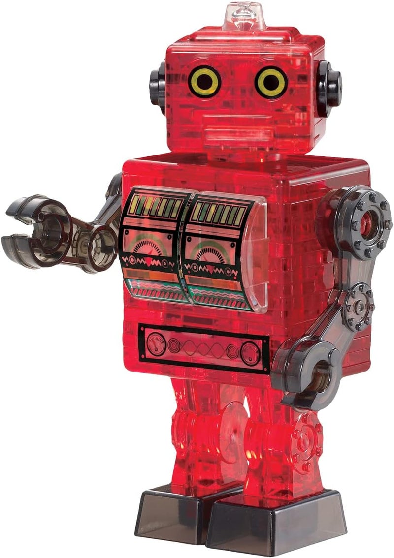 BePuzzled Original 3D Crystal Jigsaw Puzzle Kit  Tin Robot DIY Assembly Brain Teaser Fun Model Toy Gift Decoration for Adults  Kids Age 12 and Up 39 Pieces Level 1 - Image 2