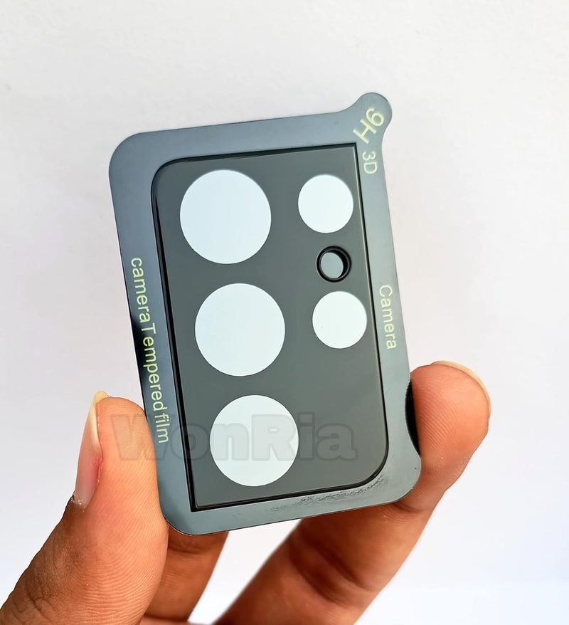 WonRia حماية زجاج الكاميرا الخلفية لجهاز سامسونج S21 ألترا - واقي عدسة الكاميرا True 3D فائق النحافة عالي الدقة مضاد للخدش زجاج مقسى (عبوة من 1) - Image 1