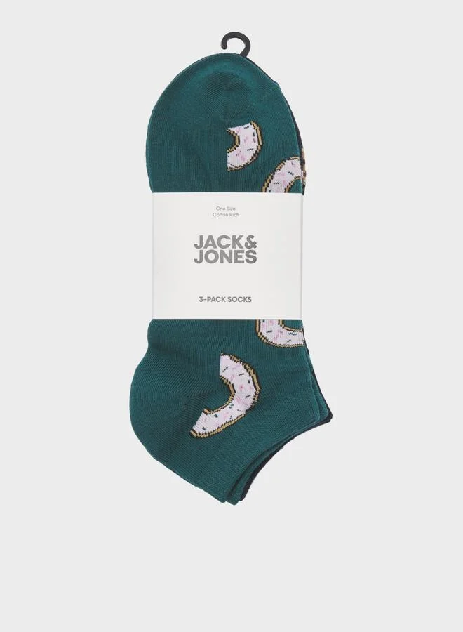 JACK & JONES Pack of 3 - Printed Crew Socks