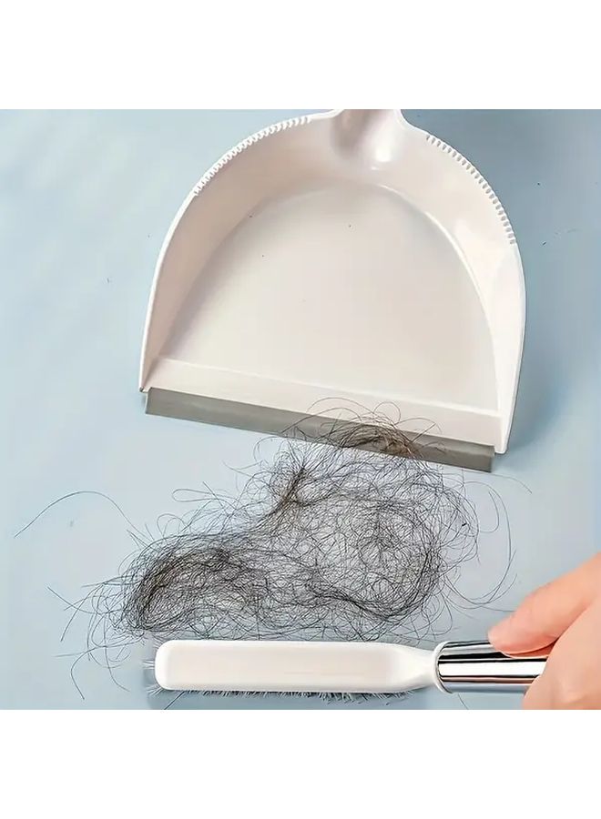 مجموعة مكنسة ومجرفة بيضاء متعددة الوظائف للمنزل والتخييم سهلة التنظيف - Image 5
