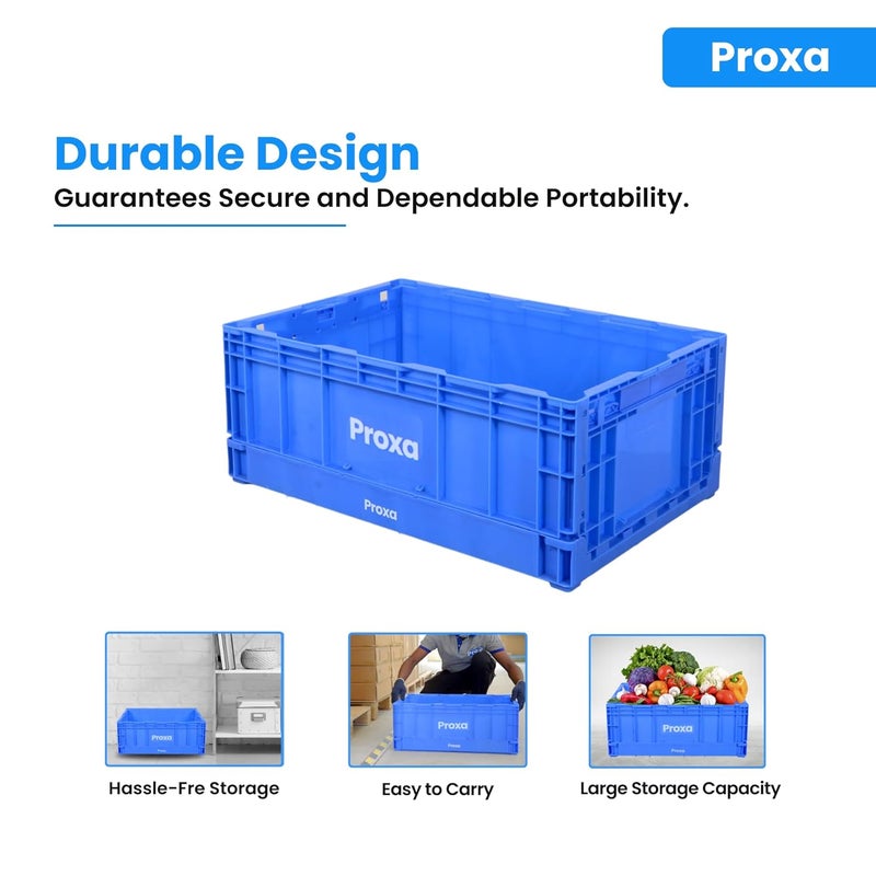 ROXA سلة قابلة للطي بسعة 60 كجم (N) مع بولي بروبيلين (PP)، خفيفة الوزن، لأغراض التخزين والتكديس، تصميم موفر للمساحة، للاستخدام في المنزل، المستودع، المكتب وغيرها.. PXA-FB60(N) - Image 3