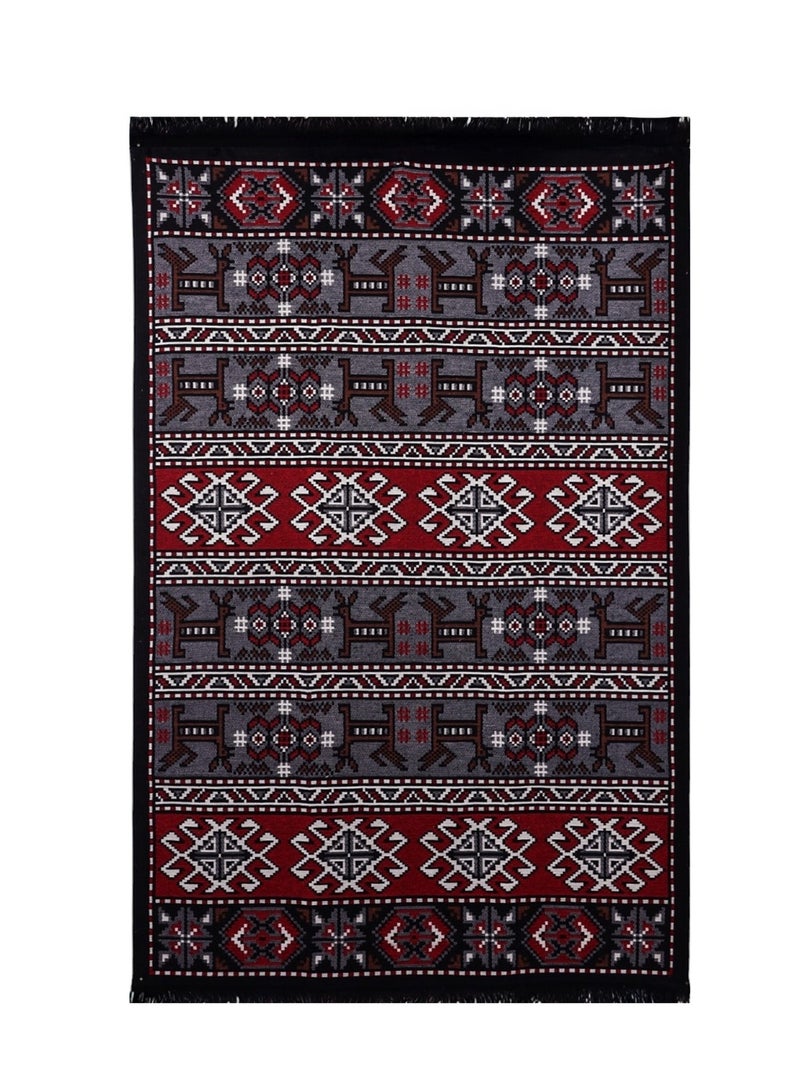 BiggHome Area Rug 120x180cm, Made in Turkey, Indoor Area Rug, Carpet for Home, Machine Washable, Durable, Ethnic-Inspired Pattern for Living Room - SA25HC - Image 2