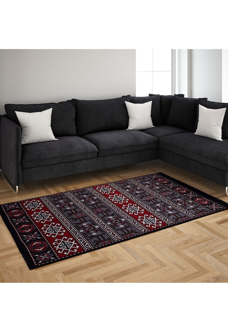 BiggHome Area Rug 120x180cm, Made in Turkey, Indoor Area Rug, Carpet for Home, Machine Washable, Durable, Ethnic-Inspired Pattern for Living Room - SA25HC - Image 1