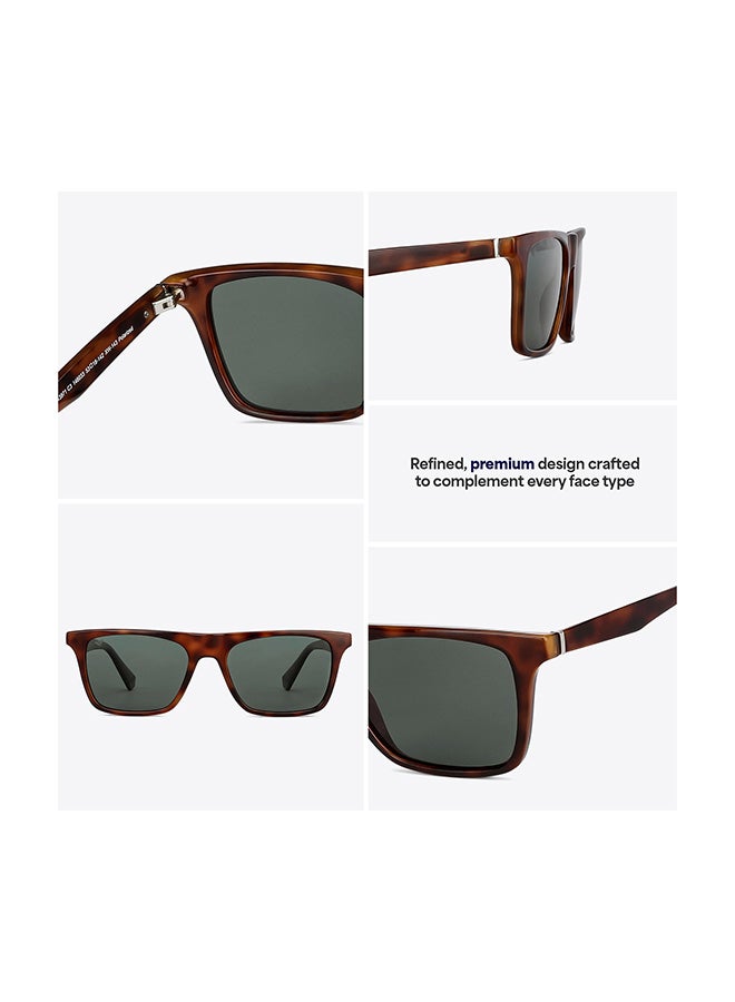 VINCENT CHASE Unisex VINCENT CHASE By Lenskart | Mirage Full Rim Wayfarer Polarized & UV Protected Sunglasses For Men & Women VC S13971 - 53mm - Brown - Image 2
