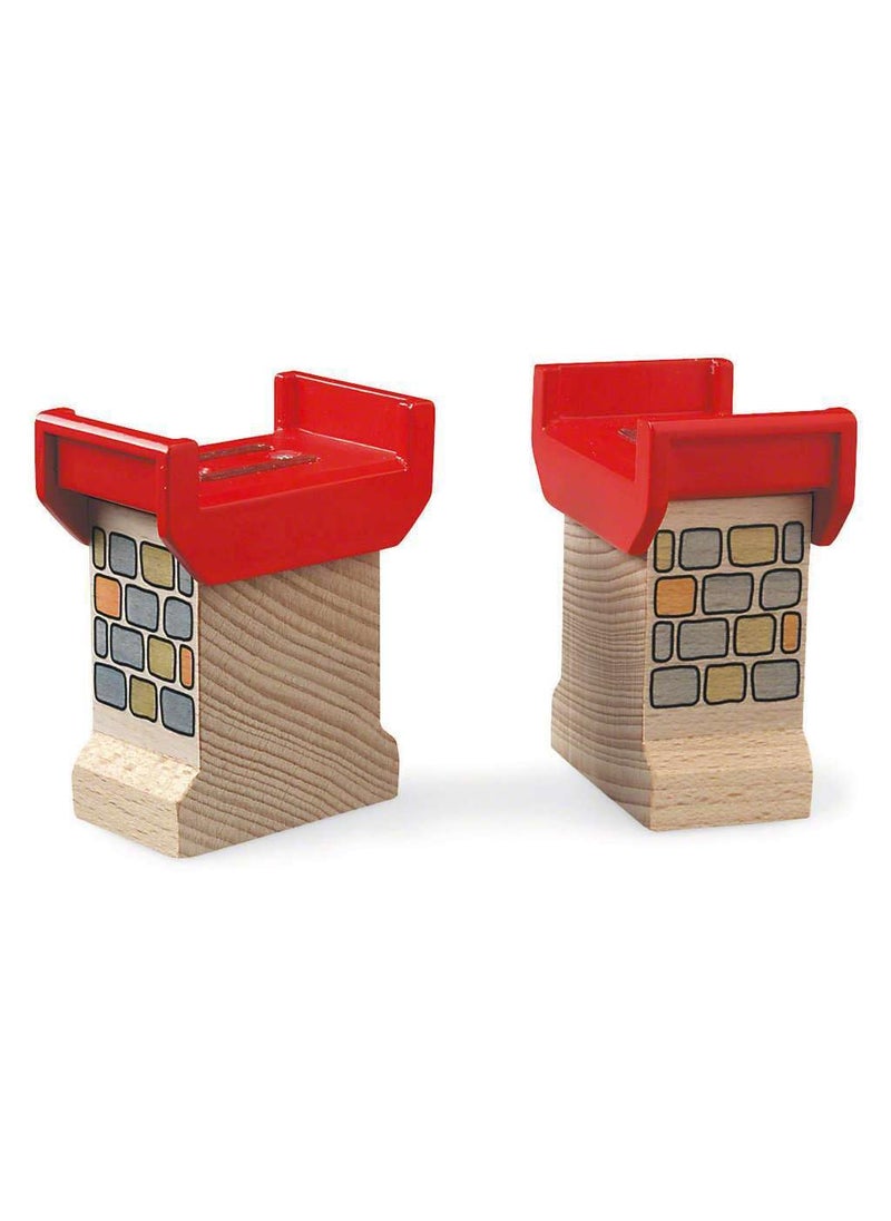 Brio Brio World 33254 - Super Supports - 2 Piece Wooden Railway Set | Enhances Creativity | Compatible with All Brio Train Sets | Sustainability Certified | Perfect for Kids Ages 3 and Up  - Image 2