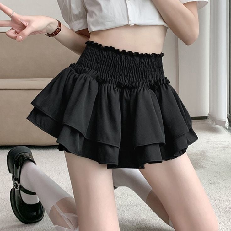 Spot Delivery Ballet Style Fluffy Cake Skirt Female Girl Petite A-Line Skirt Short Skirt - Image 4
