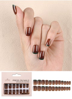 JOYME 24 Pcs Fake Nail Tip Set Nail Stylish Easy to Use Art Design for Salons and DIY with 72 Pcs Nail Adhesive Glue Tapes and Mini Nail File and Manicure Mini Stick for Women  - Image 2