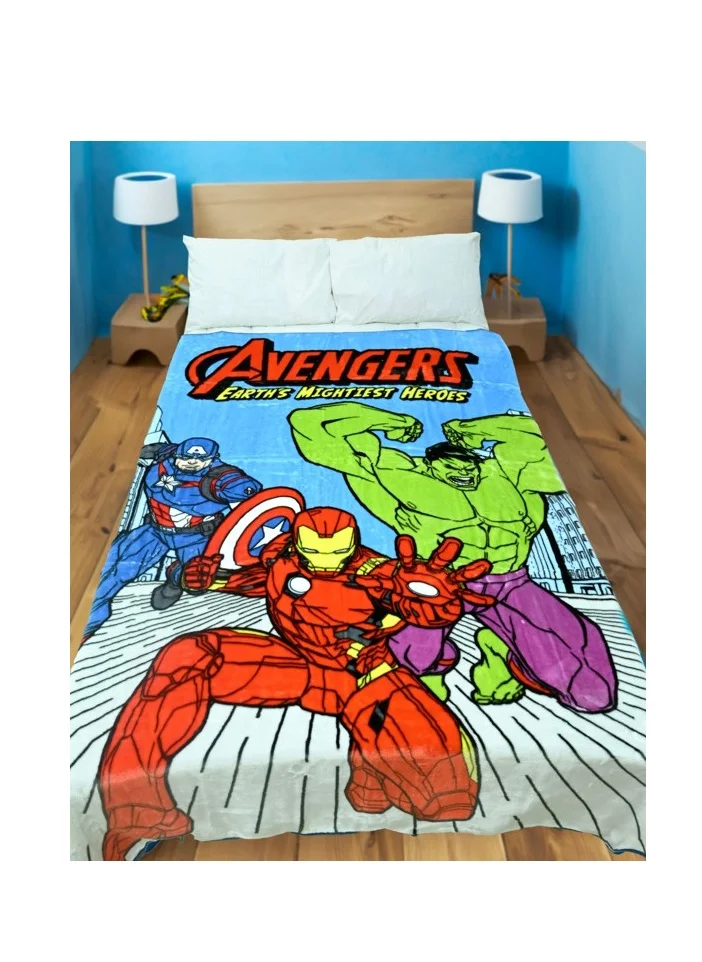 AVENGERS Avengers Raschel Blanket - 160 x 220 cm, 100% Polyester, 2200 grams