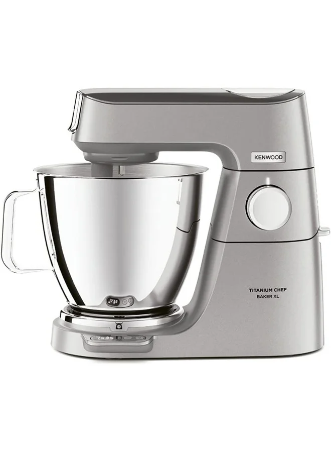 كينوود خلاط كيتشن ايد شيف بيكر  تيتانيوم  واط  لتر مع وعاء إضافي  لتر وميزان إيزي ويغ وخفاقات متعددة فضي