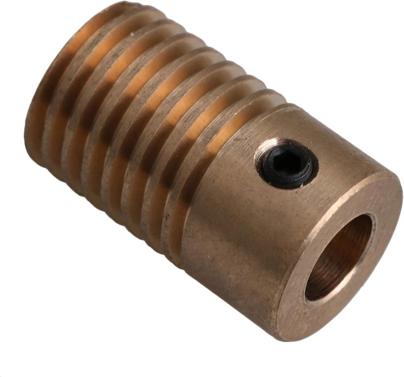 CNBTR 0.5 Modulus Brass Gear Shaft Set 6mm Hole Dia + 50T Brass Wheel Set 1:50 Reduction Ratio - Image 2