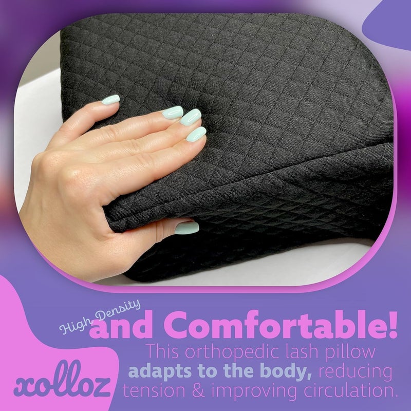 XOLLOZ Curved Memory Foam Pillow for Eyelash Extensions - Image 4