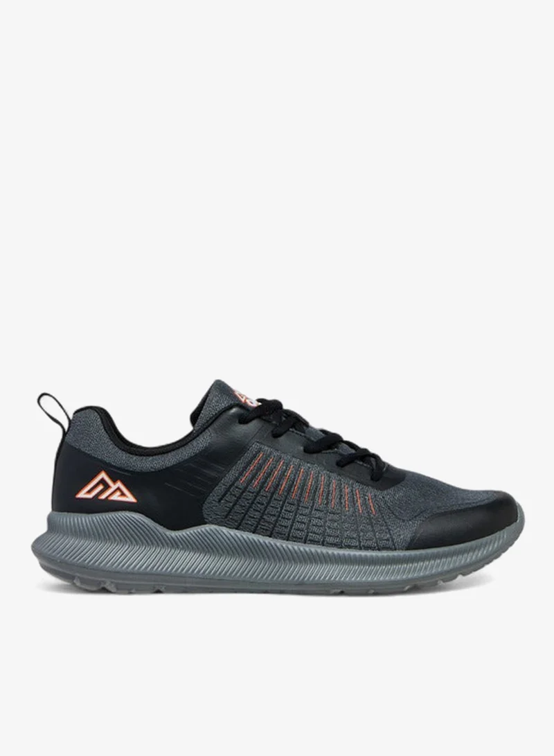 Panelled Lace-Up Sports Shoes