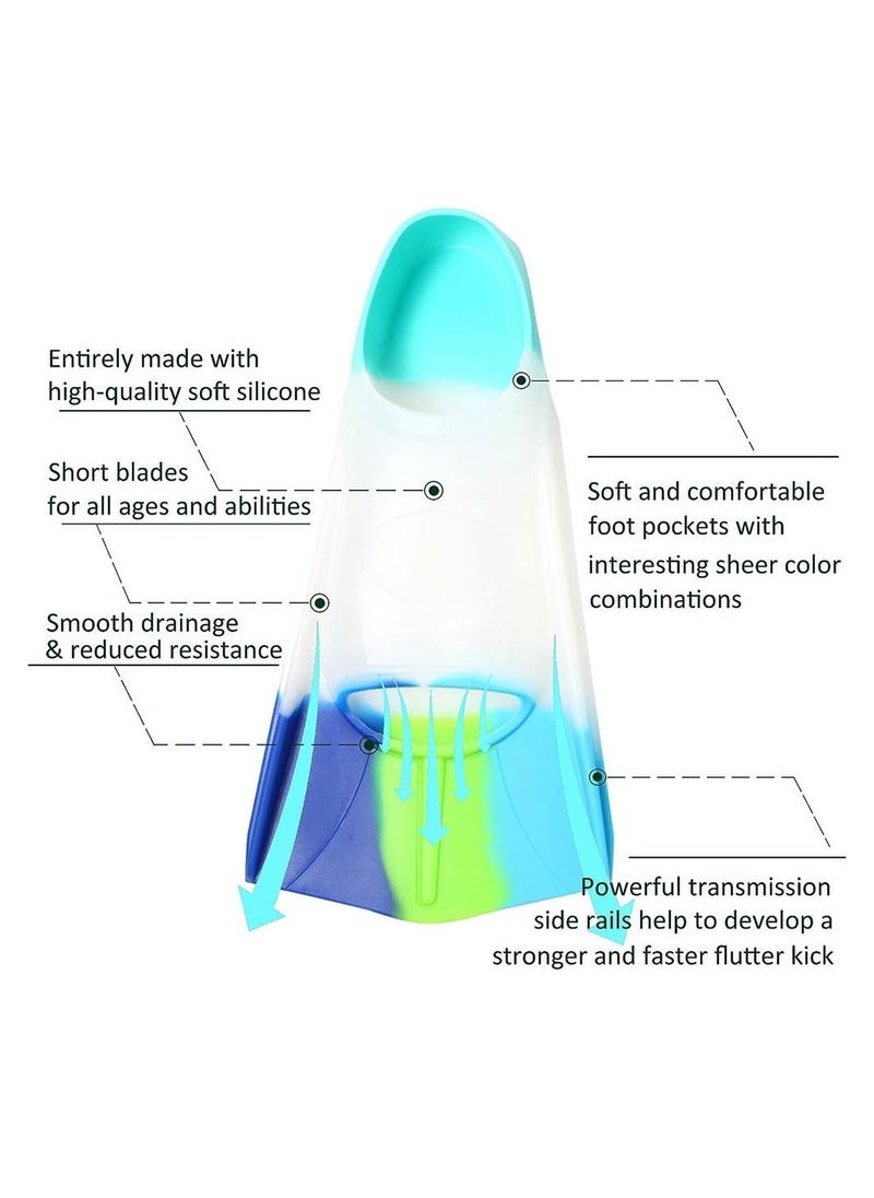 Generic - Kids Swim Fins Kids Flippers for Swimming Swim Training Fins for Snorkeling or Lap Swimming - Image 1