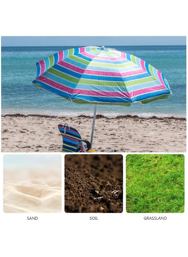 جيه زد اس حامل مرساة وعلم مظلة الشاطئ من JZS - حامل صنارة صيد، حامل علم للحديقة، وتد خارجي - بلاستيك شديد التحمل، مريح، قطعتان، أخضر، الطراز 1 - Image 5