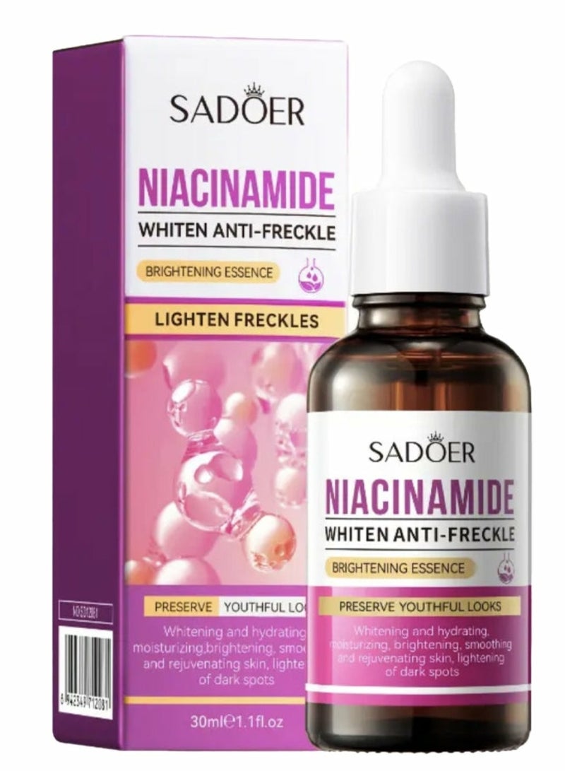 Sadoer Niacinamide Whiten Anti-Freckle Brightening Essence – 30ml - Image 1