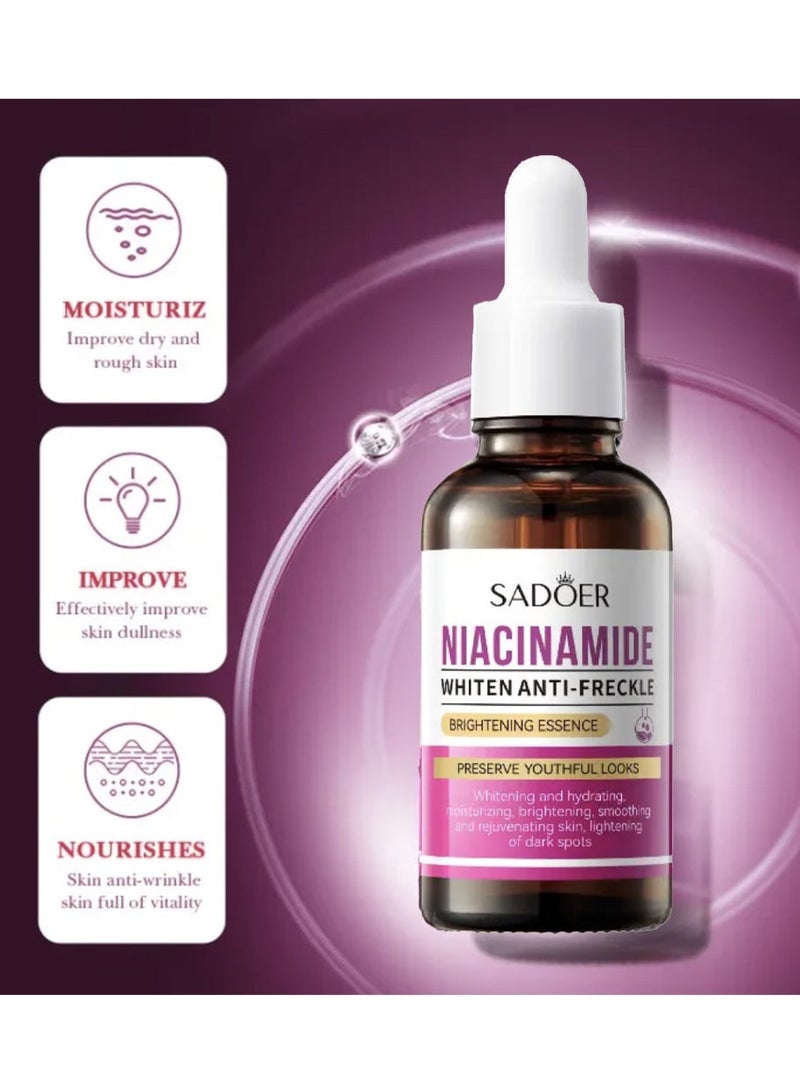 Sadoer Niacinamide Whiten Anti-Freckle Brightening Essence – 30ml - Image 3